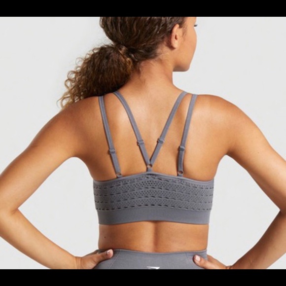 Gymshark Energy Seamless SportsBra in Smokey Grey - Picture 2 of 4